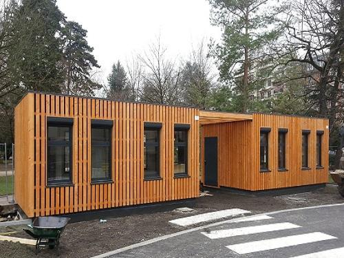 Modules à Chambéry Bardage à claire voie en douglas