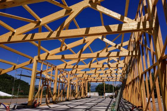 50m3 d'épicéa lamellé collé, conception Bonnefont