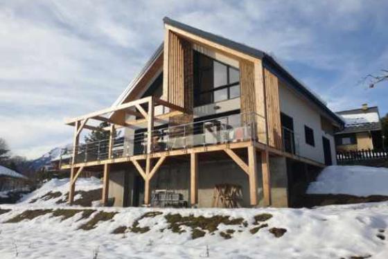 maison ossature bois isolé en balle de riz