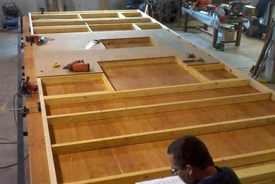 Sur table d'ossature 3x8m