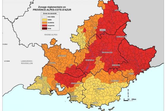 Zones de risque sismique Hautes-Alpes