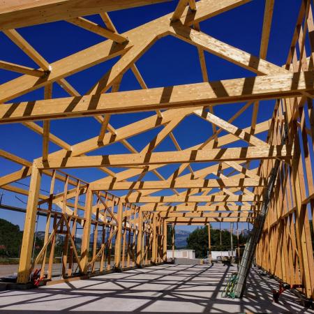 50m3 d'épicéa lamellé collé, conception Bonnefont